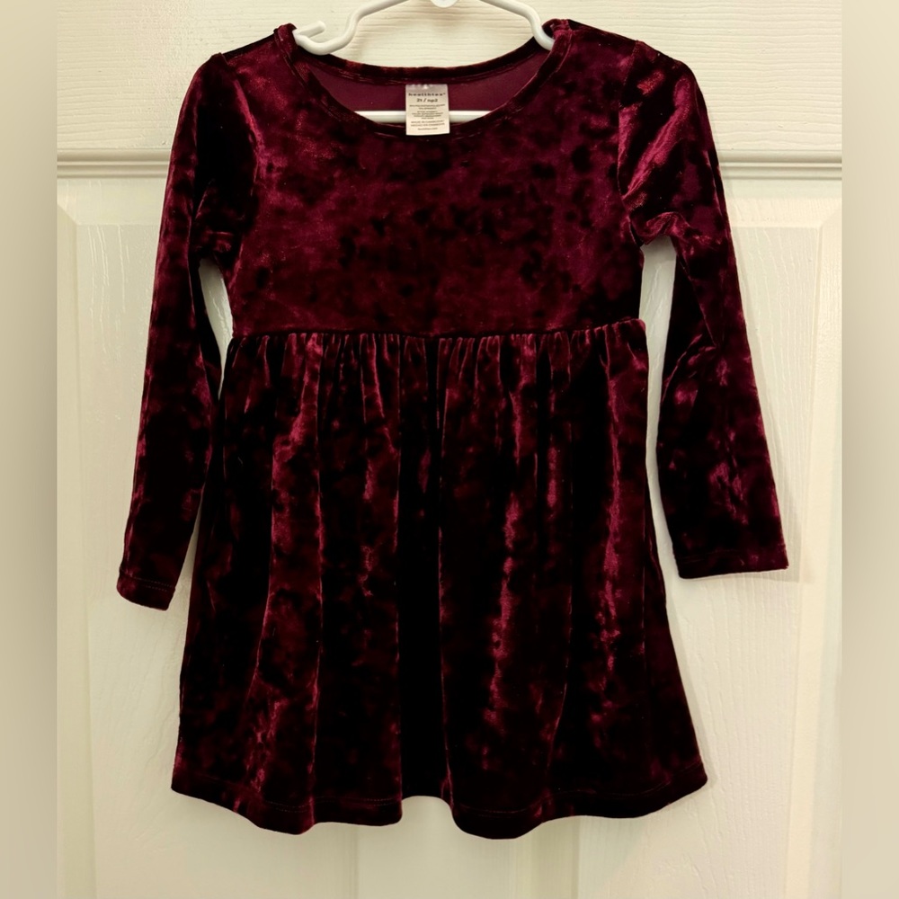 Maroon Velvet Dress from Healthtex